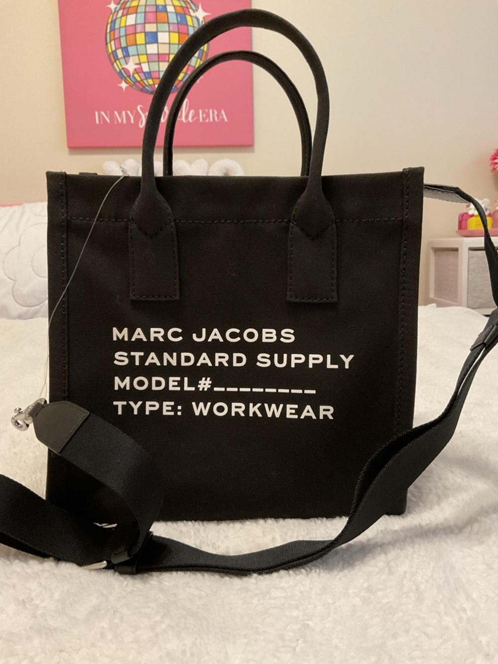 Marc Jacobs Black Canvas Crossbody Tote